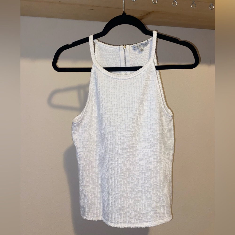 White Sleeveless Blouse